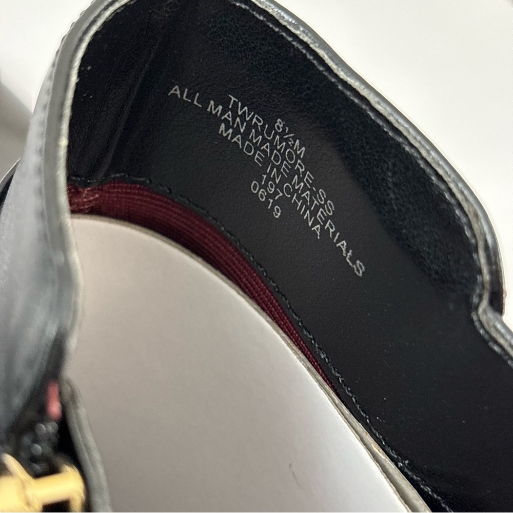 Tommy Hilfiger Rumore Black Leather Buckle Boots BRAND NEW Size 8.5 - Picture 6 of 11